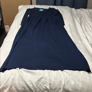 Navy Blue Long Sleeve Dress